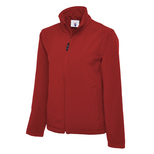 UC612 Classic Full Zip Soft Shell Jacket Red Small